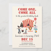 来来全モダン回路カーニバル誕生日 招待状 (正面)