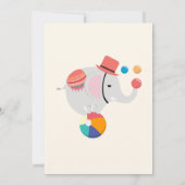 来来全モダン回路カーニバル誕生日 招待状 (裏面)