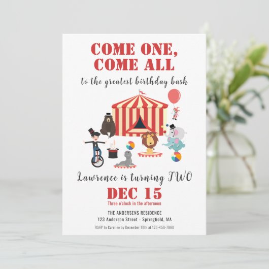 来来全モダン回路カーニバル誕生日 招待状 (スタンド正面)