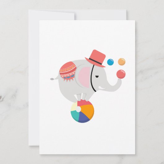 来来全モダン回路カーニバル誕生日 招待状 (裏面)