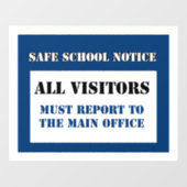 来校者安全標識の窓がしがみつく ウィンドウサイン (シート)