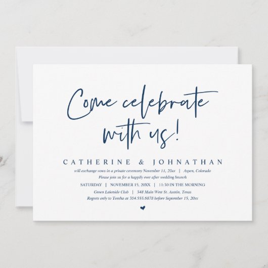 来祝と一緒に結婚走るブランチ 招待状 (正面)