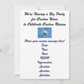 来祝一緒に！招待状ブルーホワイト 招待状 (裏面)