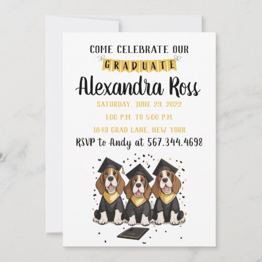 来祝卒業生 招待状 (正面)