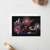 来祝7月4日の自由フェスティバル ノートカード (正面/裏面インサイチュ)