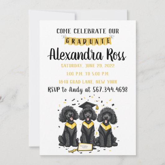 来祝Sの標準犬 招待状 (正面)