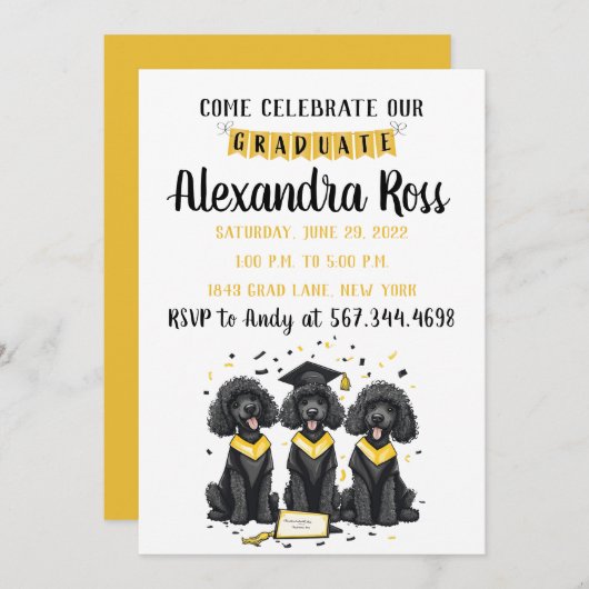 来祝Sの標準犬 招待状 (正面/裏面)