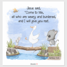 来私と私はマタイ与え11:28 シール