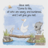 来私と私はマタイ与え11:28 シール (正面)