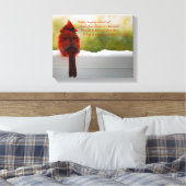 来訪者との（鳥）ショウジョウコウカンチョウ天国詩14"x11" キャンバスプリント (インサイチュ (寝室))