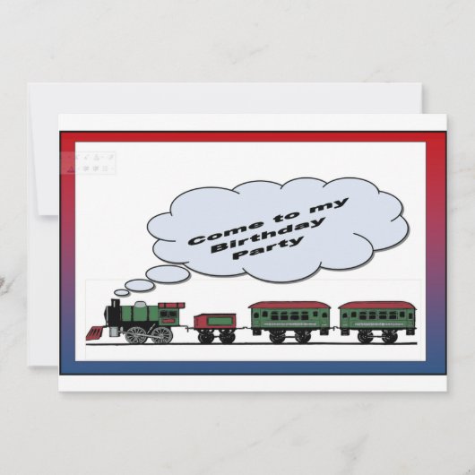 来誕生日パーティーへ 招待状 (正面)