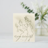 来踊り |ロートレック – 踊りカップル ポストカード (スタンド正面)