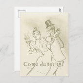 来踊り |ロートレック – 踊りカップル ポストカード (正面/裏面)