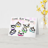 「来遊一緒に」 カード (黄色い花)