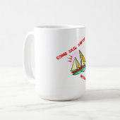 来遠くに一緒に帆を張る コーヒーマグカップ (正面左)