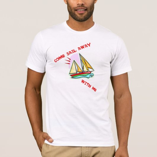 来遠くに一緒に帆を張る Tシャツ (正面)