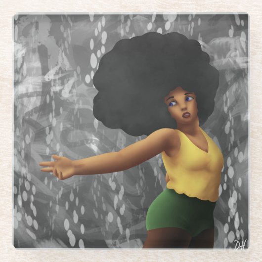 来遠くに一緒に ガラスコースター (正面)