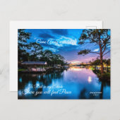 来遠くにMe Serene Lakeポストカード ポストカード (正面/裏面)