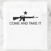 来銃のステッカーを取る 長方形シール (バッグ)