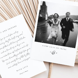 「来雨か輝き」写真サンキューカード 招待状