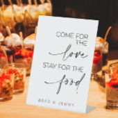 来食のビュッフェの愛結婚の滞在 台座サイン