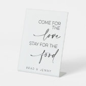 来食のビュッフェの愛結婚の滞在 台座サイン (正面)