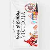 来1つすべてカーニバルサーカス子供の誕生日 横断幕 (縦)