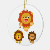 来!!」 かわいい漫画ライオンズ3個オーナメント セラミックオーナメント (左)