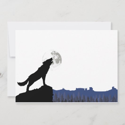 来 & "HOWL"ウルフ誕生日招待状 招待状 (裏面)