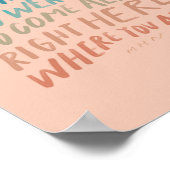 来Alive Here - 感動的引用文Art Ca ポスター (角)