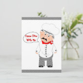 来Dine With Meおもしろいシェフデザイン 招待状 (スタンド正面)