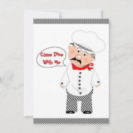 来Dine With Meおもしろいシェフデザイン 招待状
