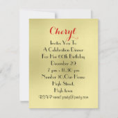 来Dine With Me Dine Dinner Place Setting 招待状 (正面)