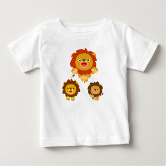 '来s!!' 可愛い漫画ライオンズベビーTシャツ3枚 ベビーTシャツ