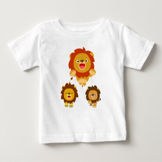'来s!!' 可愛い漫画ライオンズベビーTシャツ3枚 ベビーTシャツ (正面)