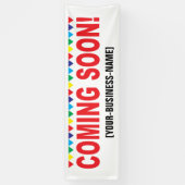 来's Soon Flagsカラフル記号 横断幕 (縦)