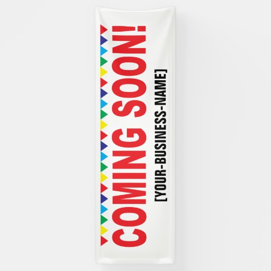 来's Soon Flagsカラフル記号 横断幕 (縦)