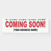 来's Soon Flagsカラフル記号 横断幕 (横)