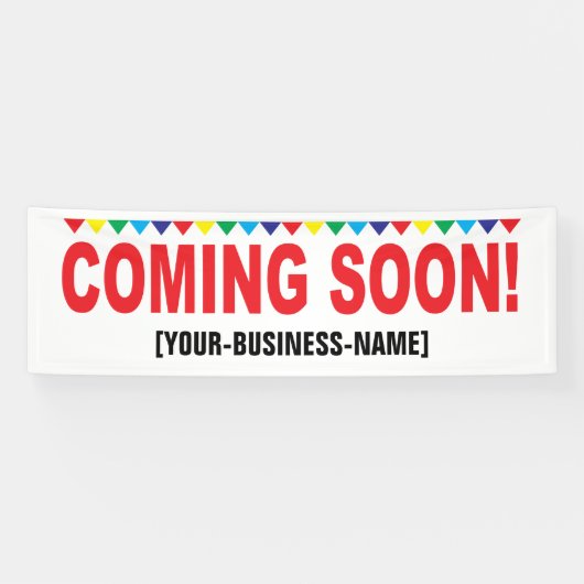 来's Soon Flagsカラフル記号 横断幕 (横)