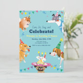 来Sit, Stay Birthday Party Invitation 招待状 (スタンド正面)