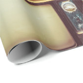 杭の壁レトロテレビカラフル ラッピングペーパー (ロールコーナー)