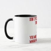 "杭を凍結させない"カナスタマグ マグカップ (左)