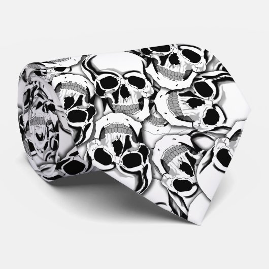 杭スカル赤目ID222 ネクタイ (ロール)