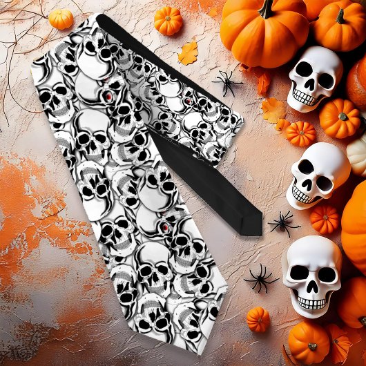 杭スカル赤目ID222 ネクタイ