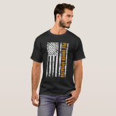 杭打機オペレーターアメリカ国旗 Tシャツ (正面フル)
