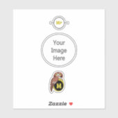 東お洒落絶叫フクロウモノグラム シール (シート)