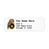 東お洒落絶叫フクロウモノグラム ラベル (正面)