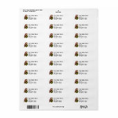 東お洒落絶叫フクロウモノグラム ラベル (フルシート)