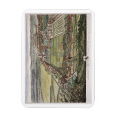 東からのノッチンガムの見通しが刻まれた マグネット (縦)