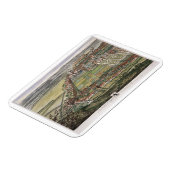 東からのノッチンガムの見通しが刻まれた マグネット (左側)